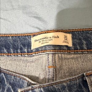 Abercrombie & Fitch Blue Straight Leg Jeans